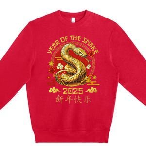 Happy Lunar New Year 2025 Year Of The Snake Zodiac Sign Premium Crewneck Sweatshirt