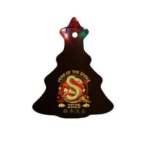 Happy Lunar New Year 2025 Year Of The Snake Zodiac Sign Ceramic Tree Ornament