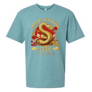 Happy Lunar New Year 2025 Year Of The Snake Zodiac Sign Sueded Cloud Jersey T-Shirt