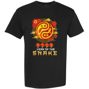 Happy Lunar New Year 2025 Year Of The Snake Zodiac Sign Garment-Dyed Heavyweight T-Shirt