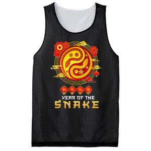 Happy Lunar New Year 2025 Year Of The Snake Zodiac Sign Mesh Reversible Basketball Jersey Tank