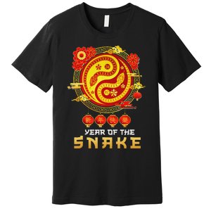 Happy Lunar New Year 2025 Year Of The Snake Zodiac Sign Premium T-Shirt