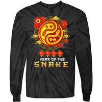 Happy Lunar New Year 2025 Year Of The Snake Zodiac Sign Tie-Dye Long Sleeve Shirt