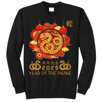Happy Lunar New Year 2025 Year Of The Snake Zodiac Sign Sweatshirt