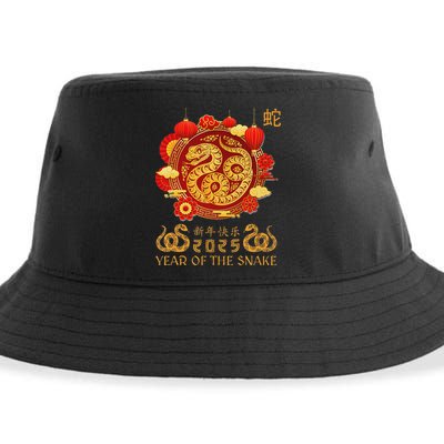 Happy Lunar New Year 2025 Year Of The Snake Zodiac Sign Sustainable Bucket Hat