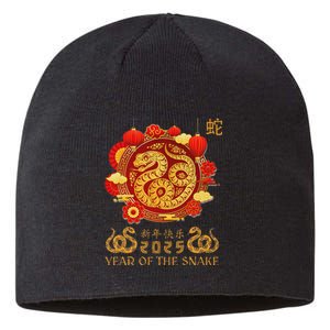 Happy Lunar New Year 2025 Year Of The Snake Zodiac Sign Sustainable Beanie