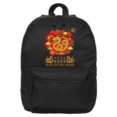 Happy Lunar New Year 2025 Year Of The Snake Zodiac Sign 16 in Basic Backpack