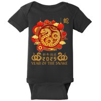 Happy Lunar New Year 2025 Year Of The Snake Zodiac Sign Baby Bodysuit