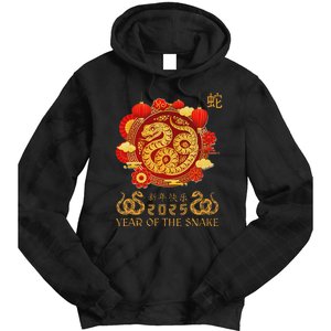 Happy Lunar New Year 2025 Year Of The Snake Zodiac Sign Tie Dye Hoodie