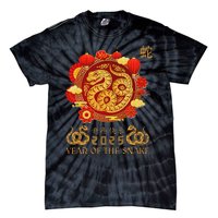 Happy Lunar New Year 2025 Year Of The Snake Zodiac Sign Tie-Dye T-Shirt