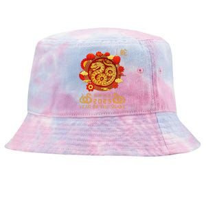 Happy Lunar New Year 2025 Year Of The Snake Zodiac Sign Tie-Dyed Bucket Hat