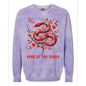 Happy Lunar New Year 2025 Year Of The Snake Zodiac Sign Colorblast Crewneck Sweatshirt