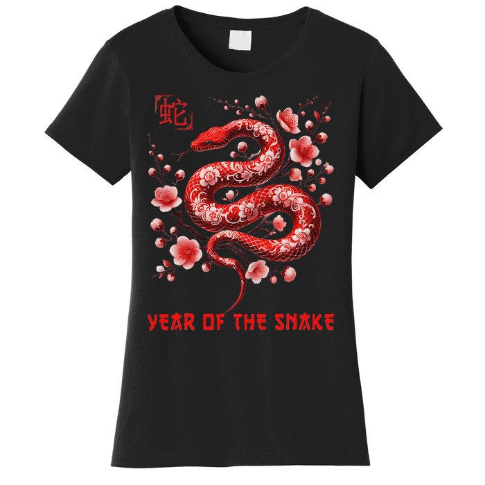 Happy Lunar New Year 2025 Year Of The Snake Zodiac Sign Women's T-Shirt