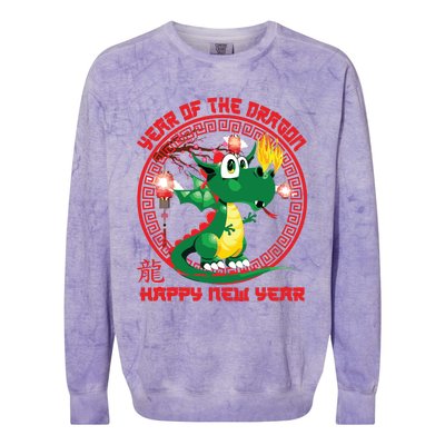 Happy Lunar New Year 2024 Cute Chinese Dragon Decorations Colorblast Crewneck Sweatshirt