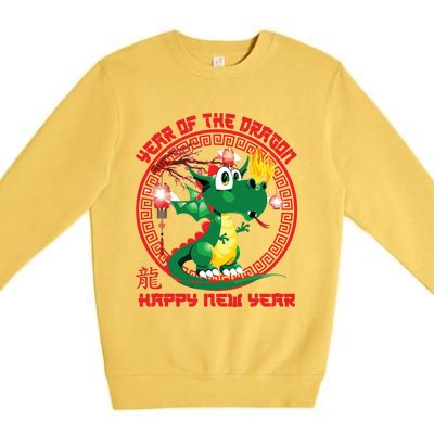 Happy Lunar New Year 2024 Cute Chinese Dragon Decorations Premium Crewneck Sweatshirt