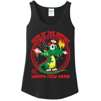 Happy Lunar New Year 2024 Cute Chinese Dragon Decorations Ladies Essential Tank