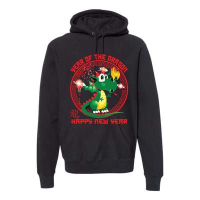 Happy Lunar New Year 2024 Cute Chinese Dragon Decorations Premium Hoodie