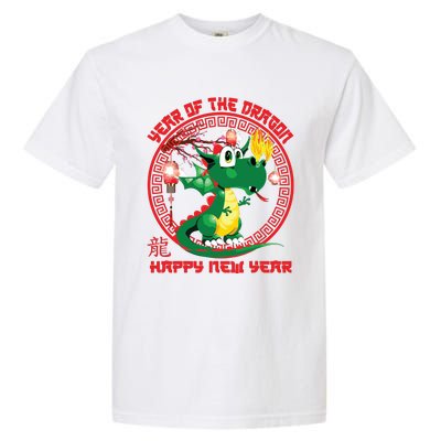 Happy Lunar New Year 2024 Cute Chinese Dragon Decorations Garment-Dyed Heavyweight T-Shirt