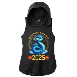 Happy Lunar New Year 2025 Year Of The Snake Zodiac Sign Ladies PosiCharge Tri-Blend Wicking Draft Hoodie Tank