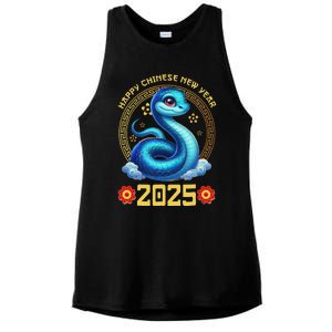 Happy Lunar New Year 2025 Year Of The Snake Zodiac Sign Ladies PosiCharge Tri-Blend Wicking Tank