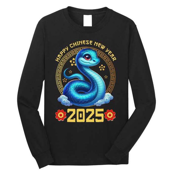 Happy Lunar New Year 2025 Year Of The Snake Zodiac Sign Long Sleeve Shirt