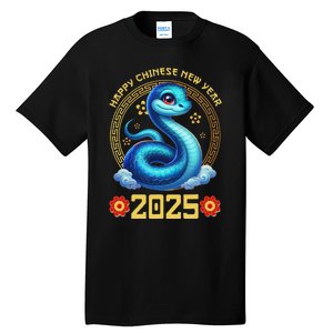 Happy Lunar New Year 2025 Year Of The Snake Zodiac Sign Tall T-Shirt