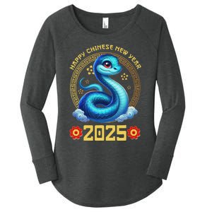 Happy Lunar New Year 2025 Year Of The Snake Zodiac Sign Women's Perfect Tri Tunic Long Sleeve Shirt