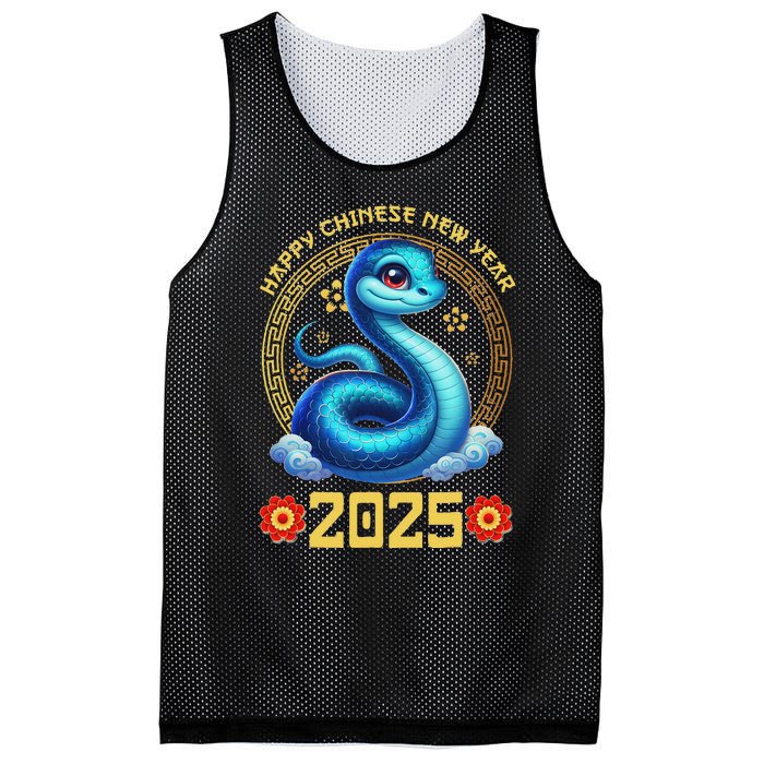 Happy Lunar New Year 2025 Year Of The Snake Zodiac Sign Mesh Reversible Basketball Jersey Tank