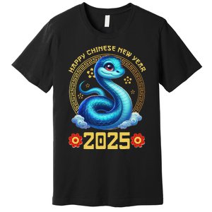 Happy Lunar New Year 2025 Year Of The Snake Zodiac Sign Premium T-Shirt