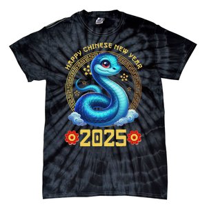 Happy Lunar New Year 2025 Year Of The Snake Zodiac Sign Tie-Dye T-Shirt