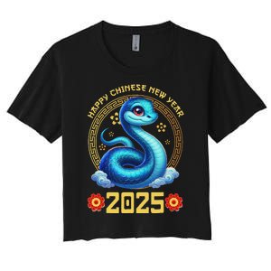 Happy Lunar New Year 2025 Year Of The Snake Zodiac Sign Women's Crop Top Tee