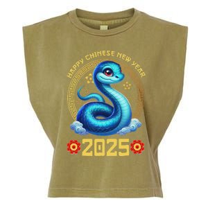 Happy Lunar New Year 2025 Year Of The Snake Zodiac Sign Garment-Dyed Women's Muscle Tee