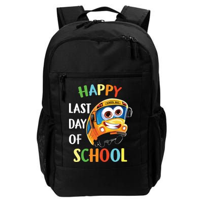 Happy Last Of Day School Bus Driver Teacher Student Parent Backpack
