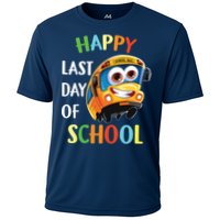 Happy Last Of Day School Bus Driver Teacher Student Parent Cooling Performance Crew T-Shirt