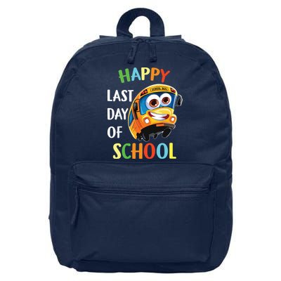 Happy Last Of Day School Bus Driver Teacher Student Parent 16 in Basic Backpack