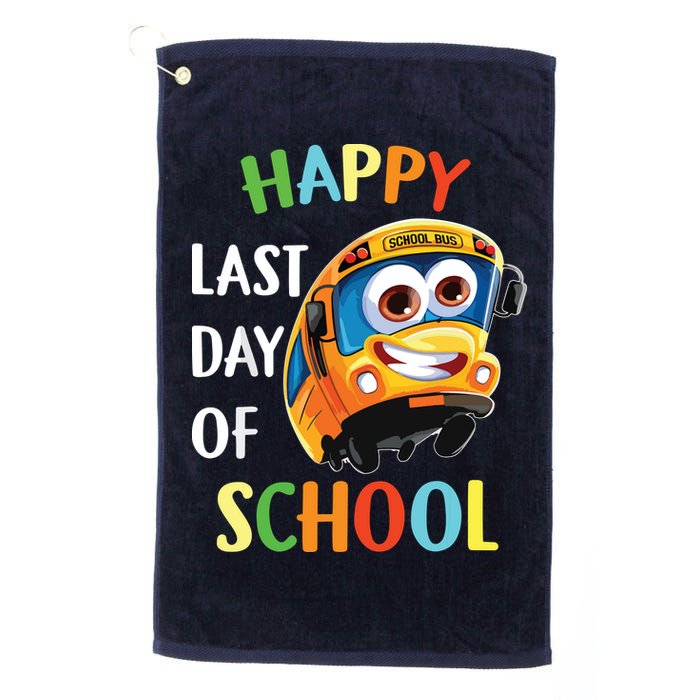 Happy Last Of Day School Bus Driver Teacher Student Parent Golf Towel