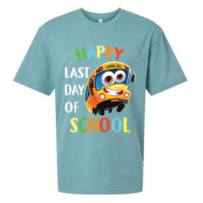 Happy Last Of Day School Bus Driver Teacher Student Parent Sueded Cloud Jersey T-Shirt
