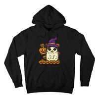 Halloween Leopard Owl Pumpkin Cute Bird Hoodie