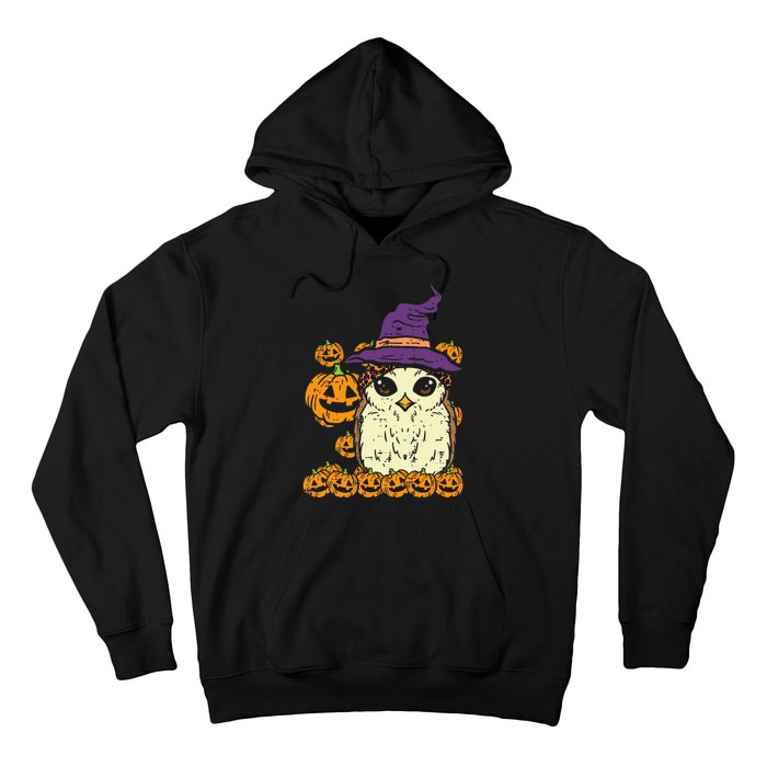 Halloween Leopard Owl Pumpkin Cute Bird Hoodie