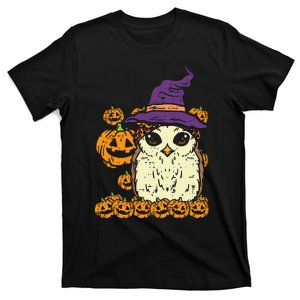 Halloween Leopard Owl Pumpkin Cute Bird T-Shirt