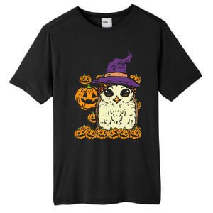 Halloween Leopard Owl Pumpkin Cute Bird Tall Fusion ChromaSoft Performance T-Shirt