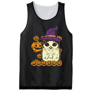 Halloween Leopard Owl Pumpkin Cute Bird Mesh Reversible Basketball Jersey Tank