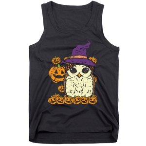 Halloween Leopard Owl Pumpkin Cute Bird Tank Top