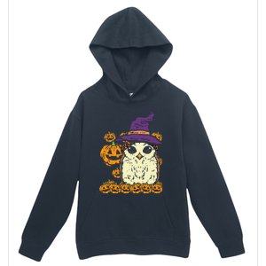 Halloween Leopard Owl Pumpkin Cute Bird Urban Pullover Hoodie