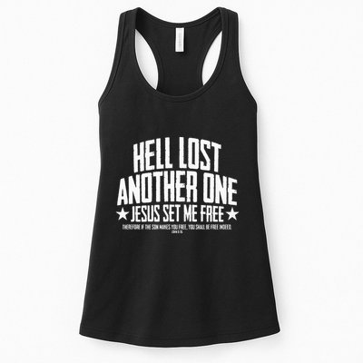 Hell Lost One Jesus Set Me Free John 836 Another Christian Womens Tank Top