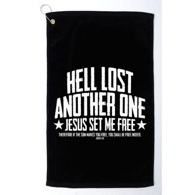 Hell Lost One Jesus Set Me Free John 836 Another Christian Golf Towel