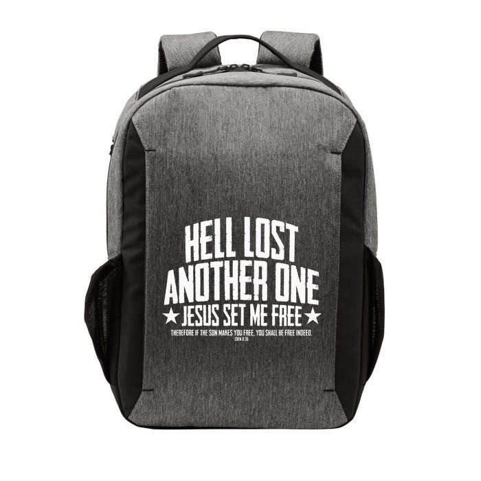Hell Lost One Jesus Set Me Free John 836 Another Christian Vector Backpack