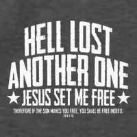 Hell Lost One Jesus Set Me Free John 836 Another Christian Vector Backpack