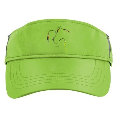 Horse Lover Outline Cute Gift Adult Drive Performance Visor