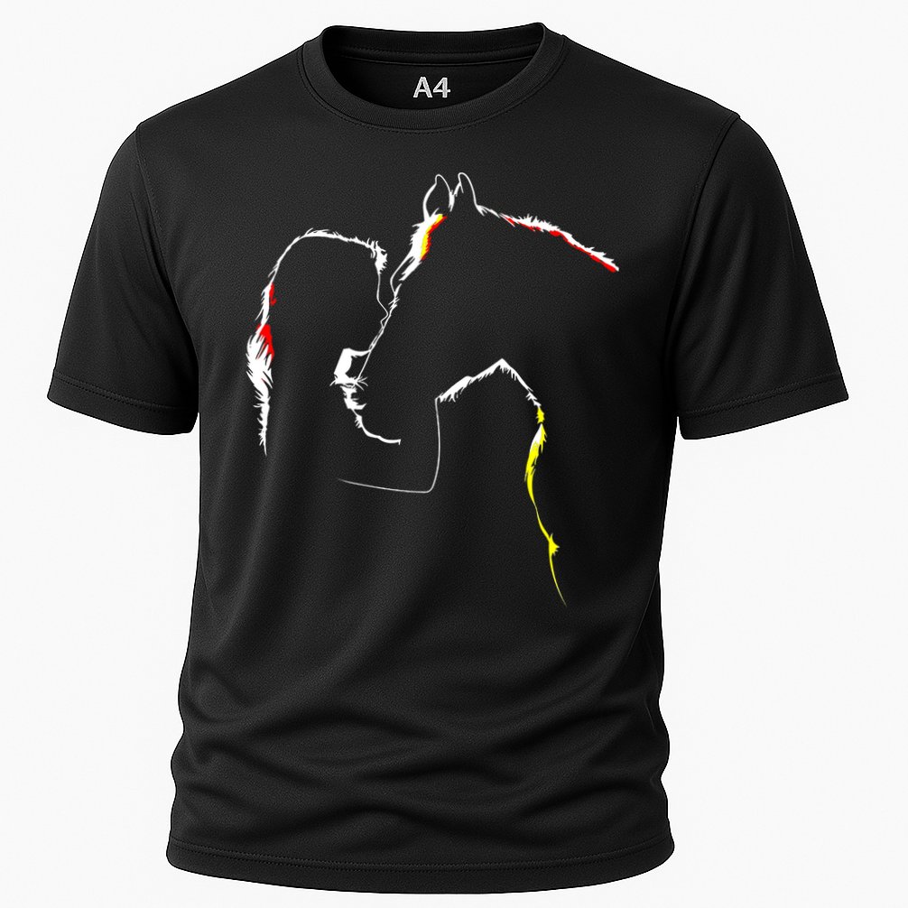 Horse Lover Outline Cute Gift Cooling Performance Crew T-Shirt
